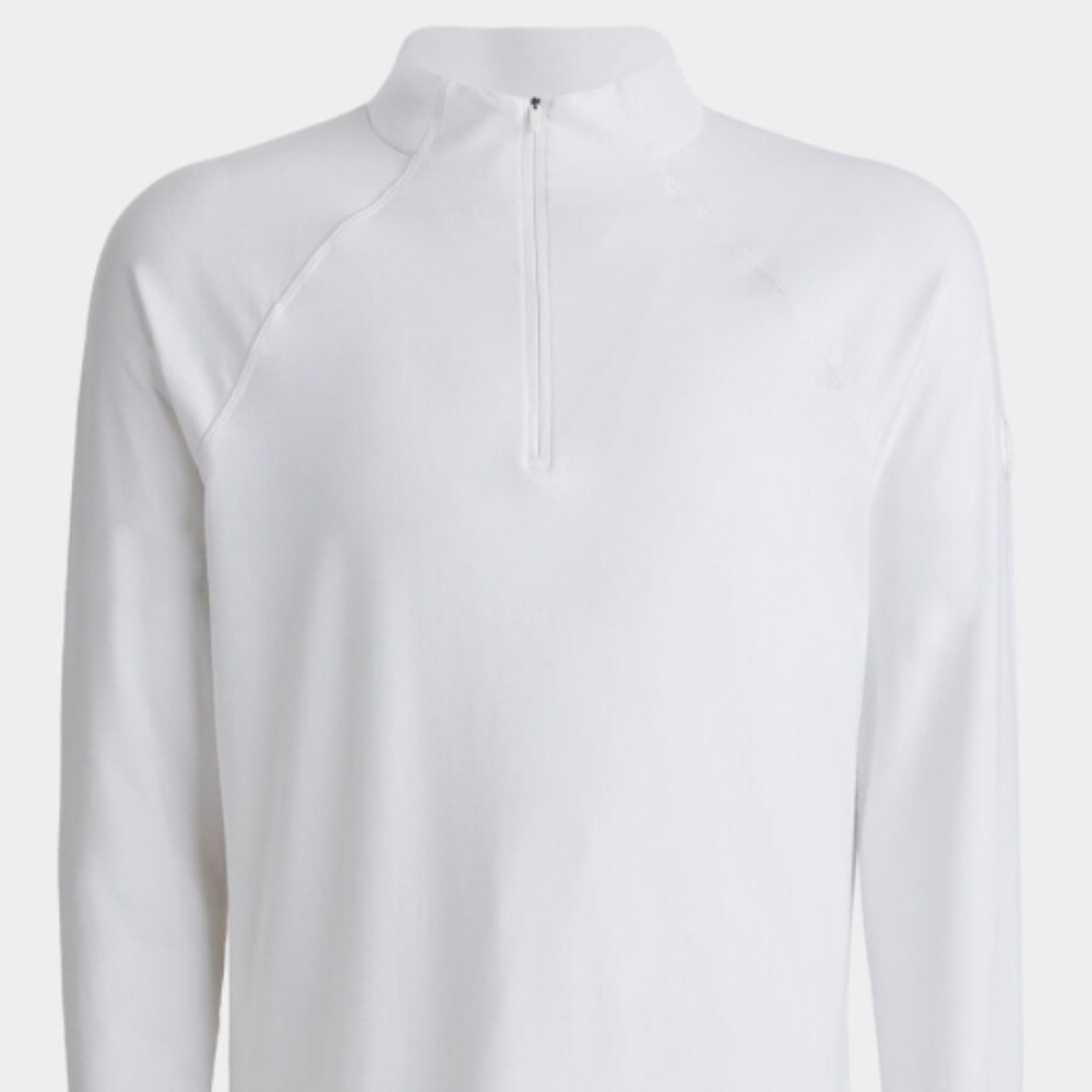G/FORE Men's XL Luxe Quarter Zip Mid Layer Color: Snow MSRP $155
